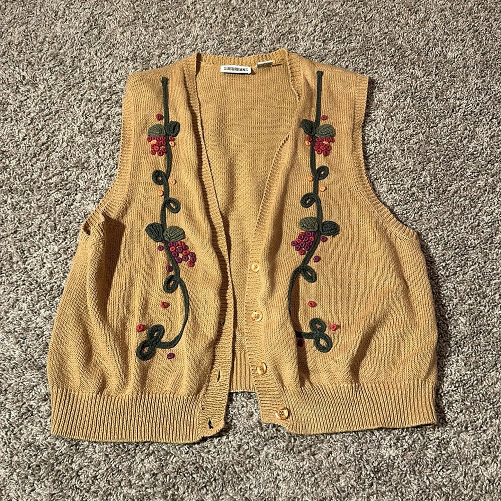 Suburbana embroidery vest / Size XL / H-24
